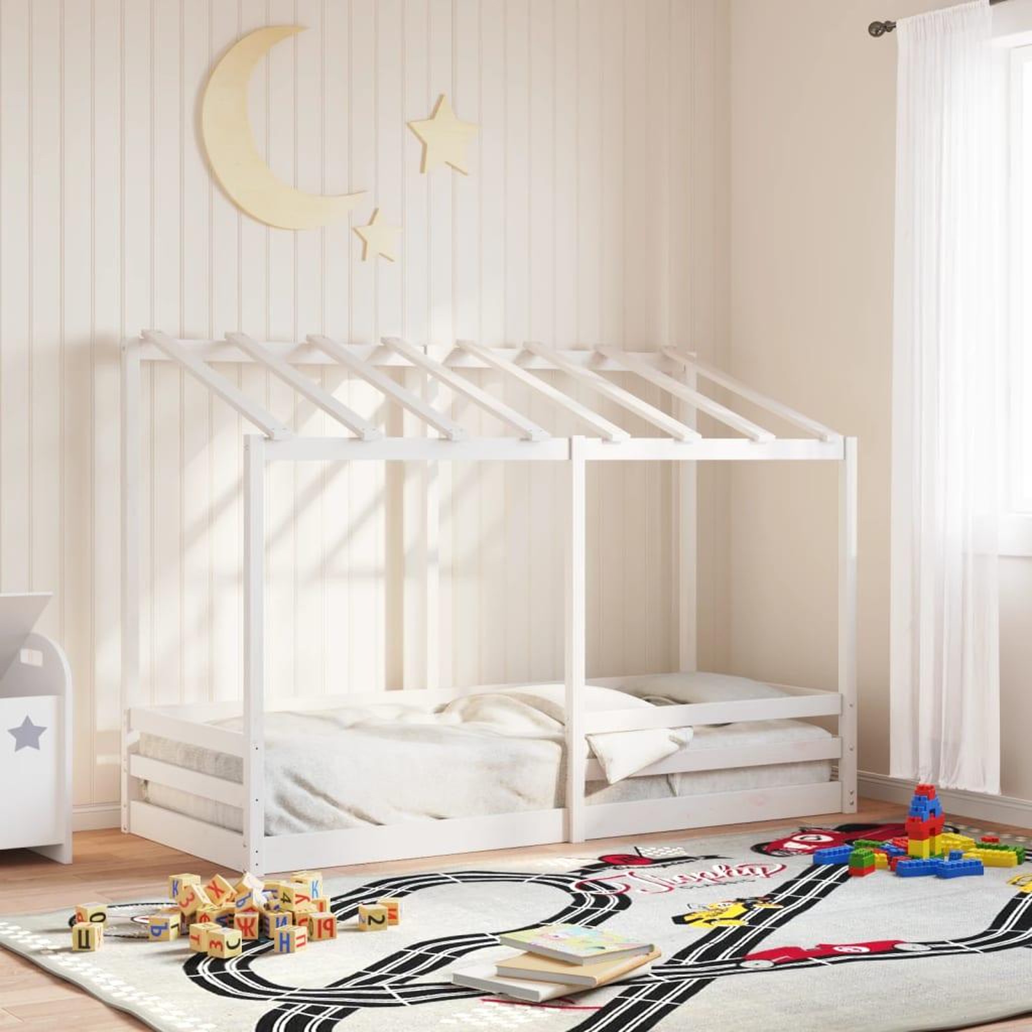 VIDAXL Lit pour enfants sans matelas blanc 75x190 cm bois pin massif