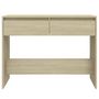 Voir la diapositive 5 : VIDAXL Table console chene sonoma 100x35x76,5 cm bois d'ingenierie