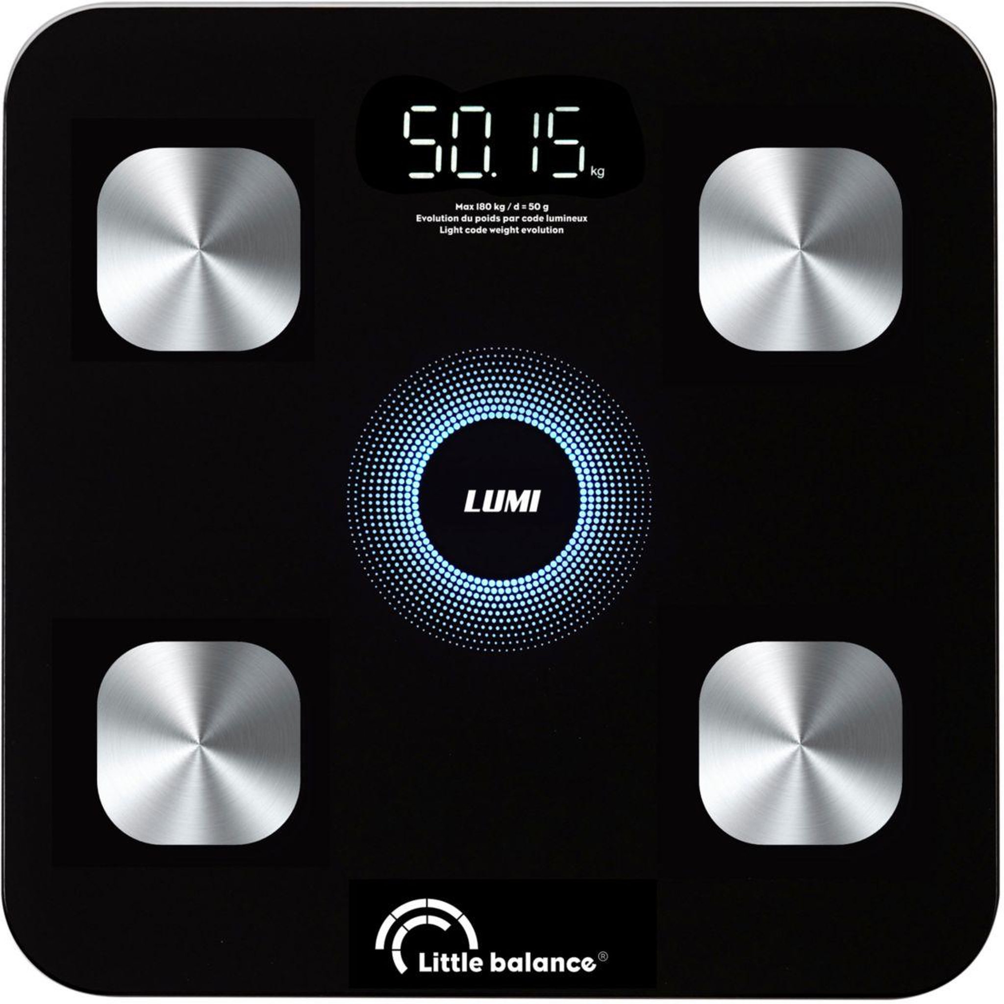 Voir la diapositive 5 : LITTLE BALANCE Pèse personne connecté I- LUMI 8861
