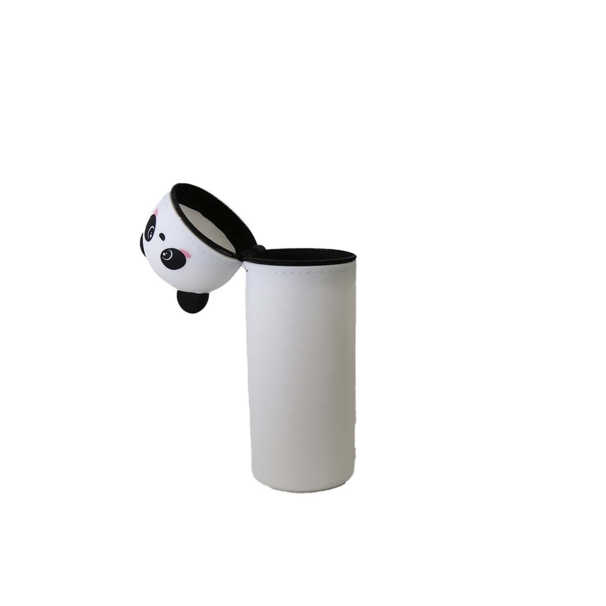Voir la diapositive 2 : Bagtrotter Trousse scolaire cylindrique Panda - Blanc - Fille - 1 compartiment