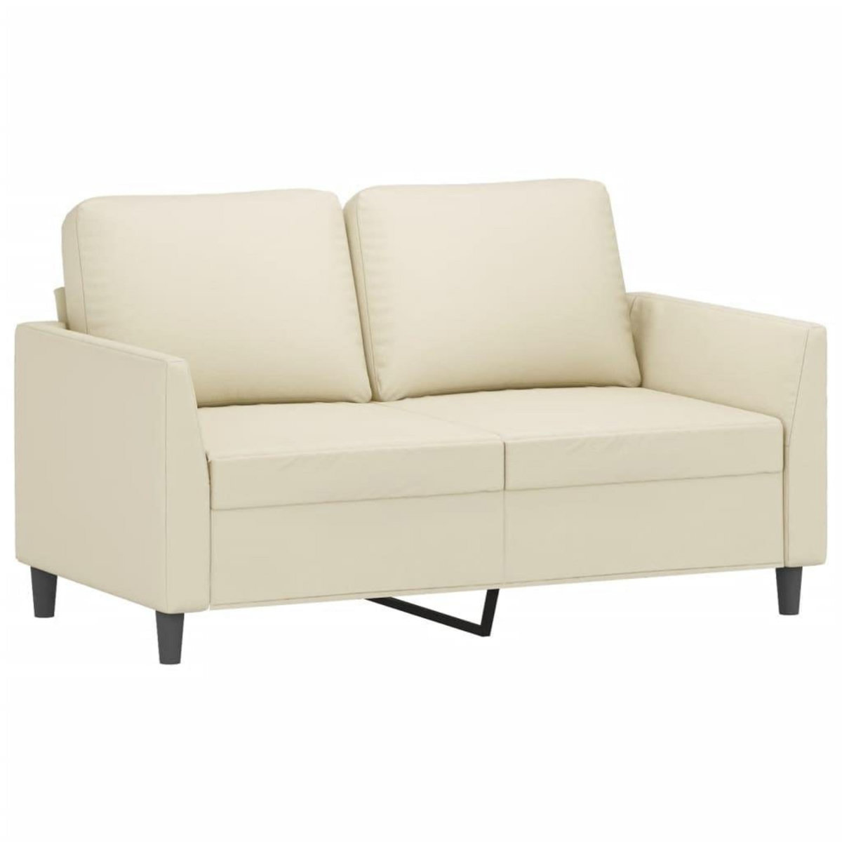 VIDAXL Ensemble de canapes 4 pcs avec coussins Creme Similicuir