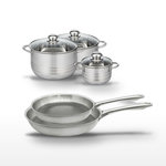 ELO Lot de 2 poêles 24/28 cm et 3 faitouts 14/20/24 cm Elo Relief Passion