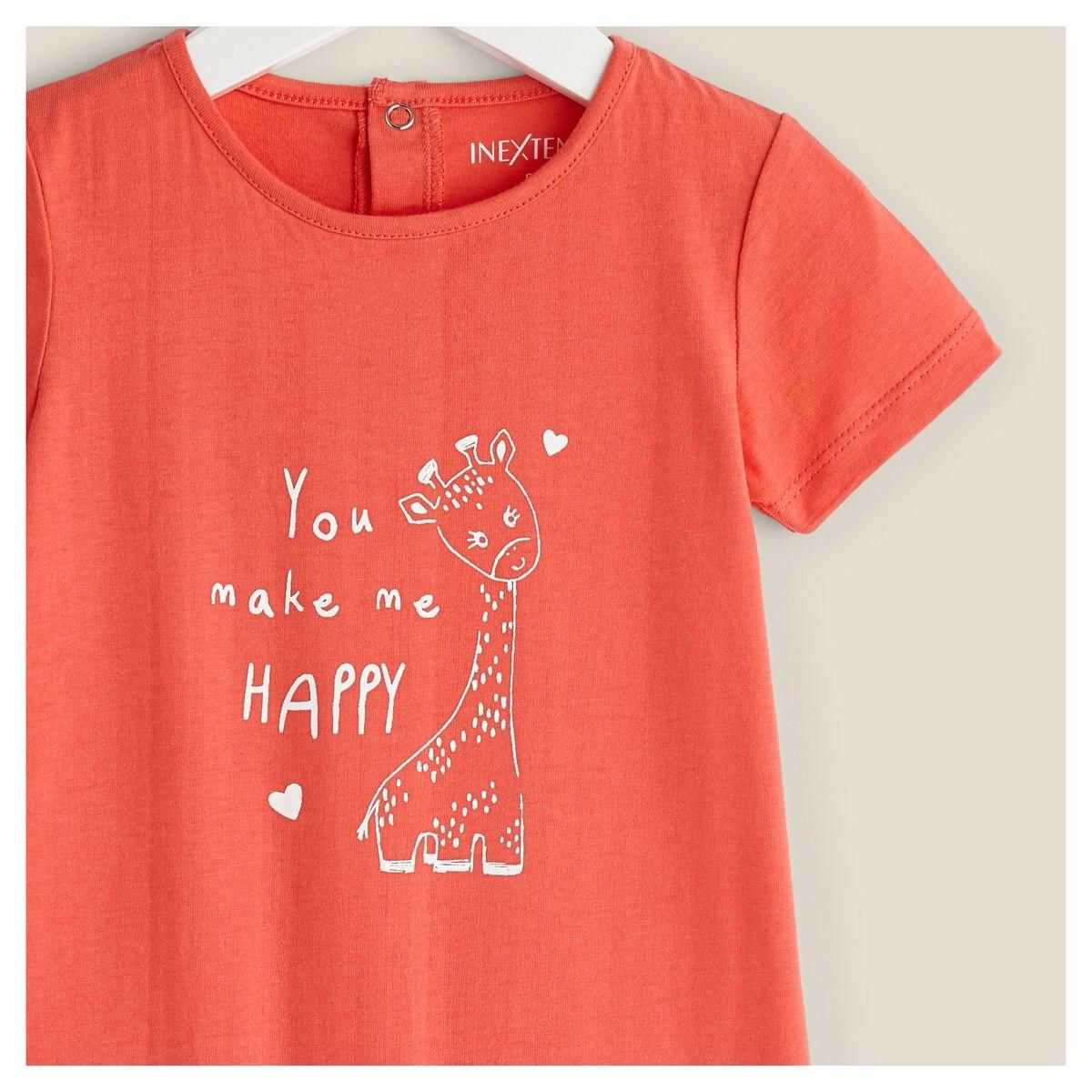 IN EXTENSO Combishort girafe bébé fille