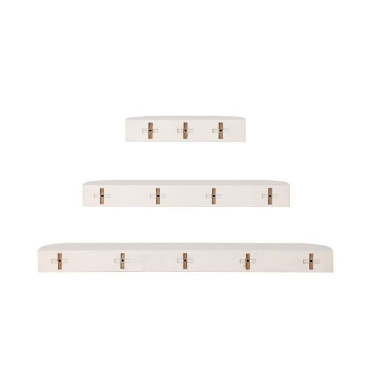 Paris Prix Lot de 3 Étagères Design  Glow  135cm Beige