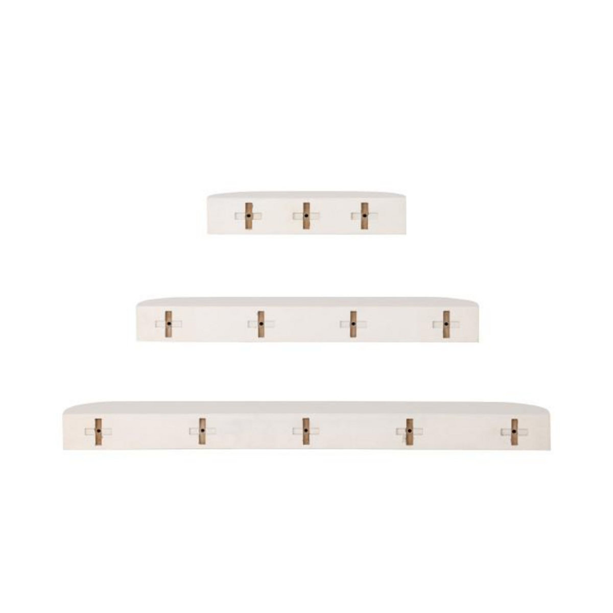 Paris Prix Lot de 3 Étagères Design  Glow  135cm Beige