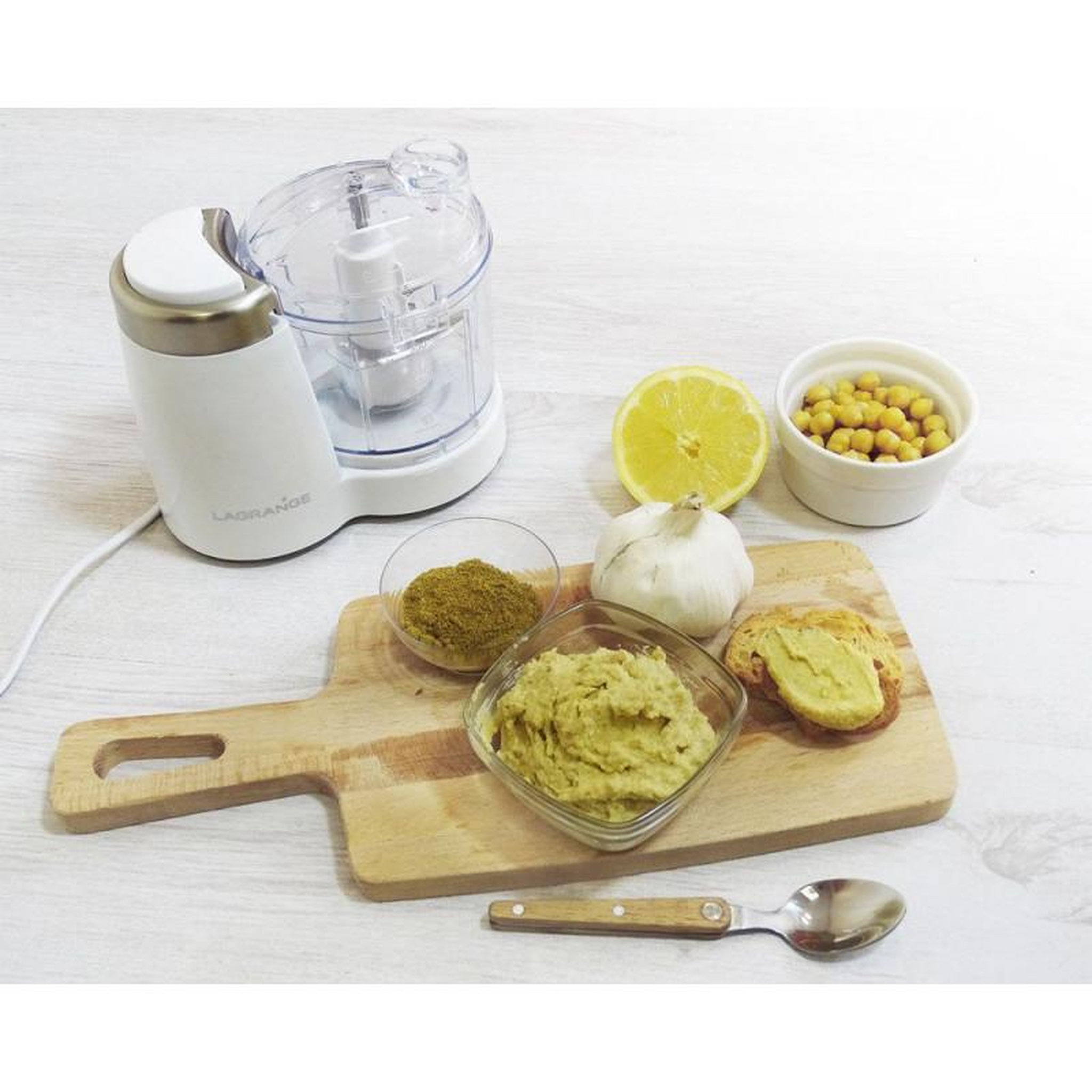 Voir la diapositive 5 : LAGRANGE Mini-hachoir 0.35l 120w blanc - 629001