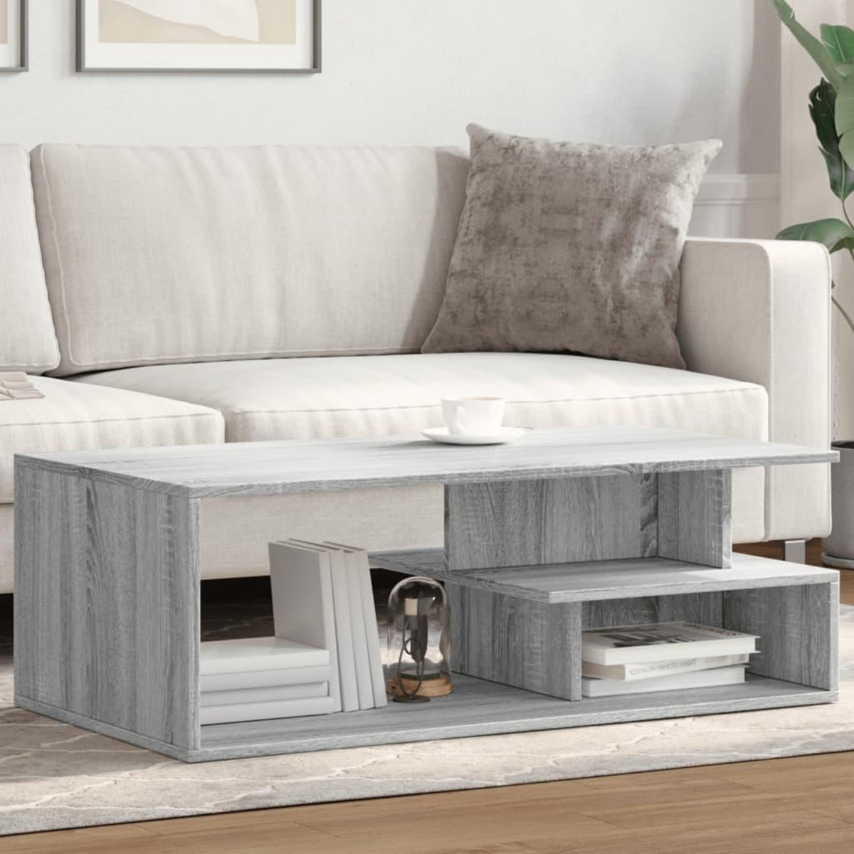 VIDAXL Table basse sonoma gris 102x55x35 cm bois d'ingenierie