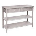 ATMOSPHERA Console 2 Tiroirs en Bois  Charme  110cm Naturel