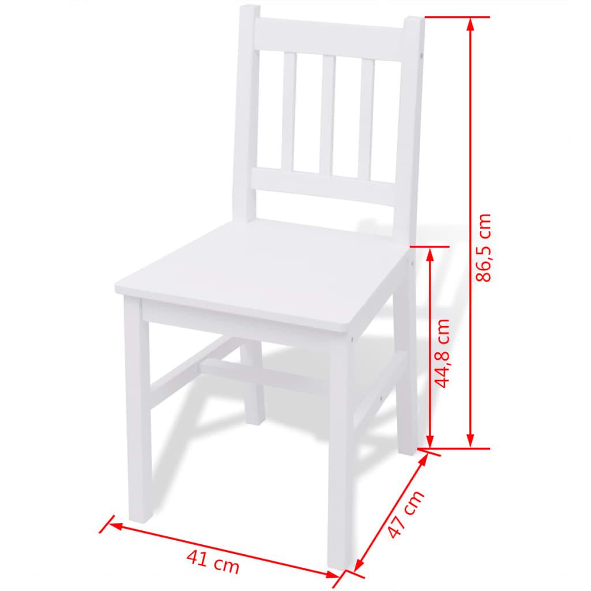 Voir la diapositive 6 : VIDAXL Jeu de salle a manger 7 pcs Pinede Blanc