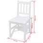 Voir la diapositive 6 : VIDAXL Jeu de salle a manger 7 pcs Pinede Blanc