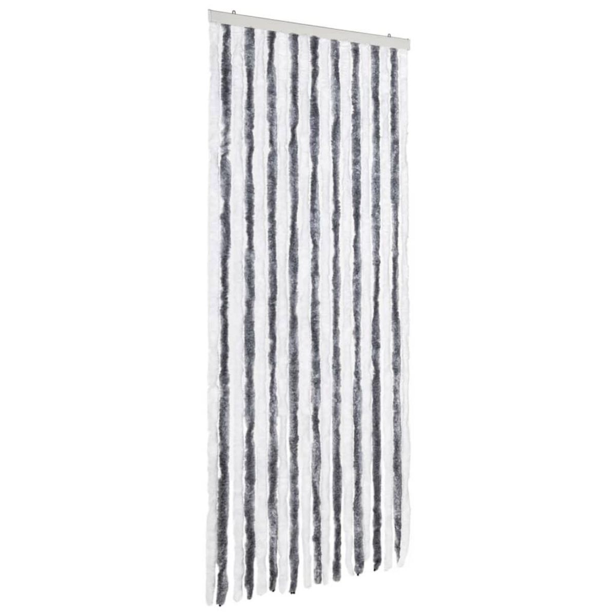 VIDAXL Moustiquaire Gris et blanc 56 x 185 cm Chenille