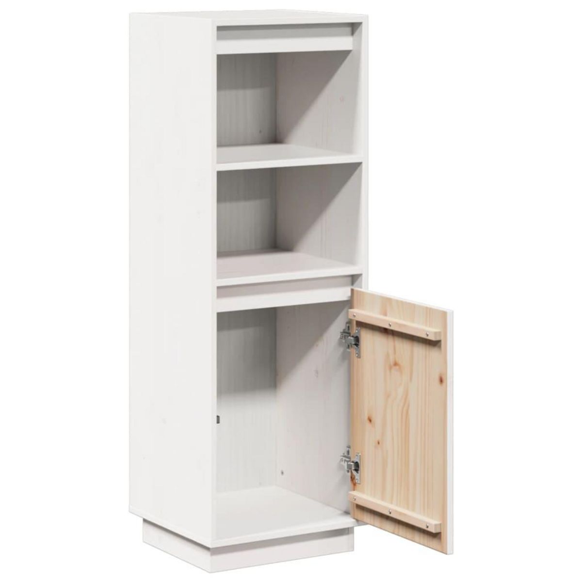 VIDAXL Buffet haut Blanc 37x34x110 cm Bois massif de pin