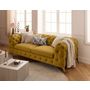 Voir la diapositive 1 : LISA DESIGN Camden - canapé 3 places chesterfield en velours - pieds en métal doré