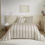 Voir la diapositive 2 : COTON PUR Parure de draps 4 pièces pour lit 140 x 190 cm Deauville beige