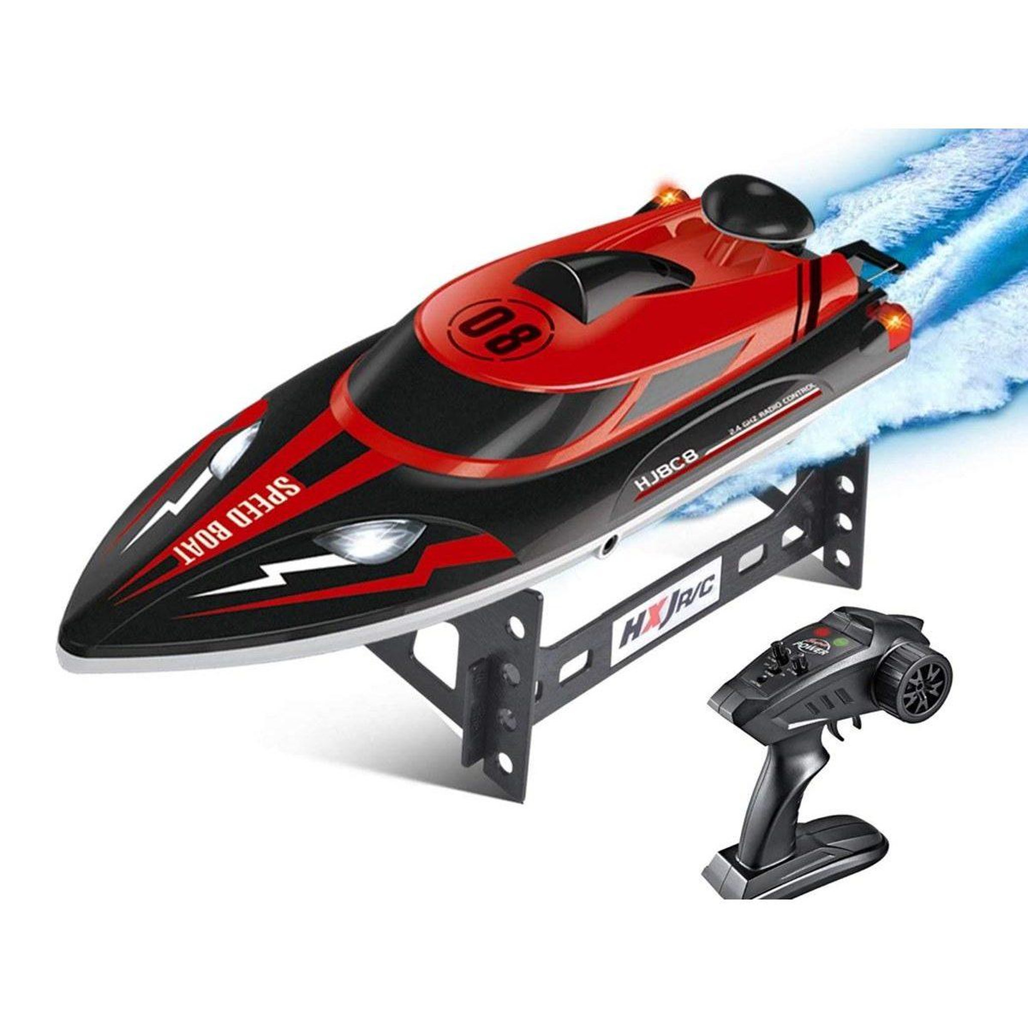 1001JOUETS Bateau Télécommandé - 2,4Ghz - Rouge