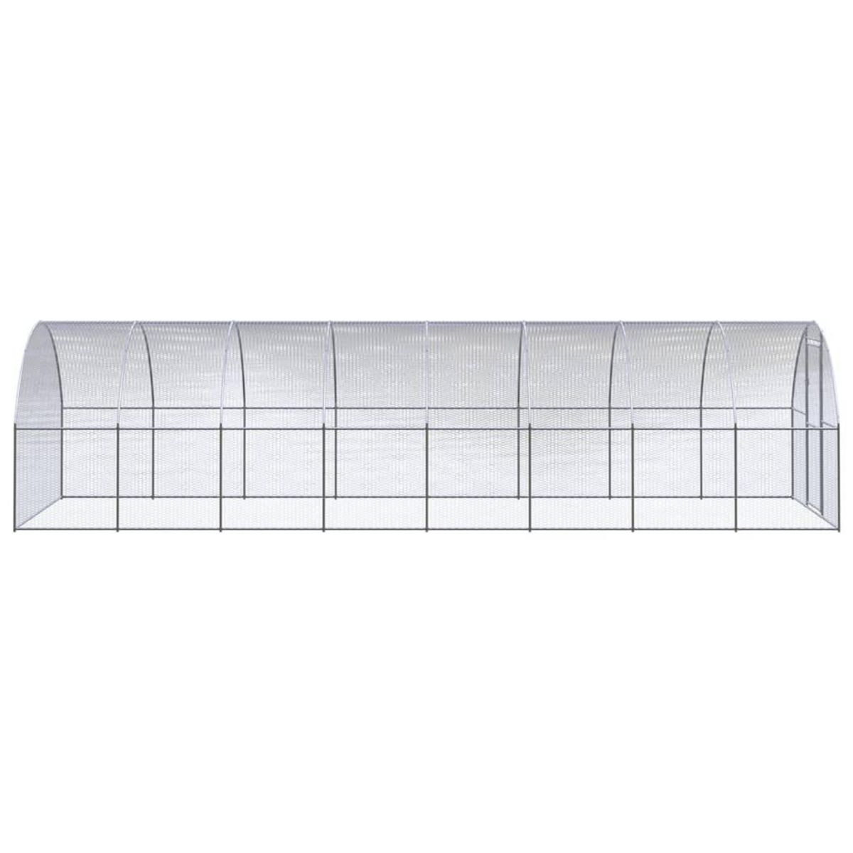 VIDAXL Poulailler d'exterieur 3x8x2 m Acier galvanise