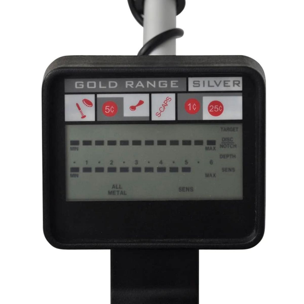 VIDAXL Detecteur de metaux 20 cm Profondeur de recherche 300 cm LCD