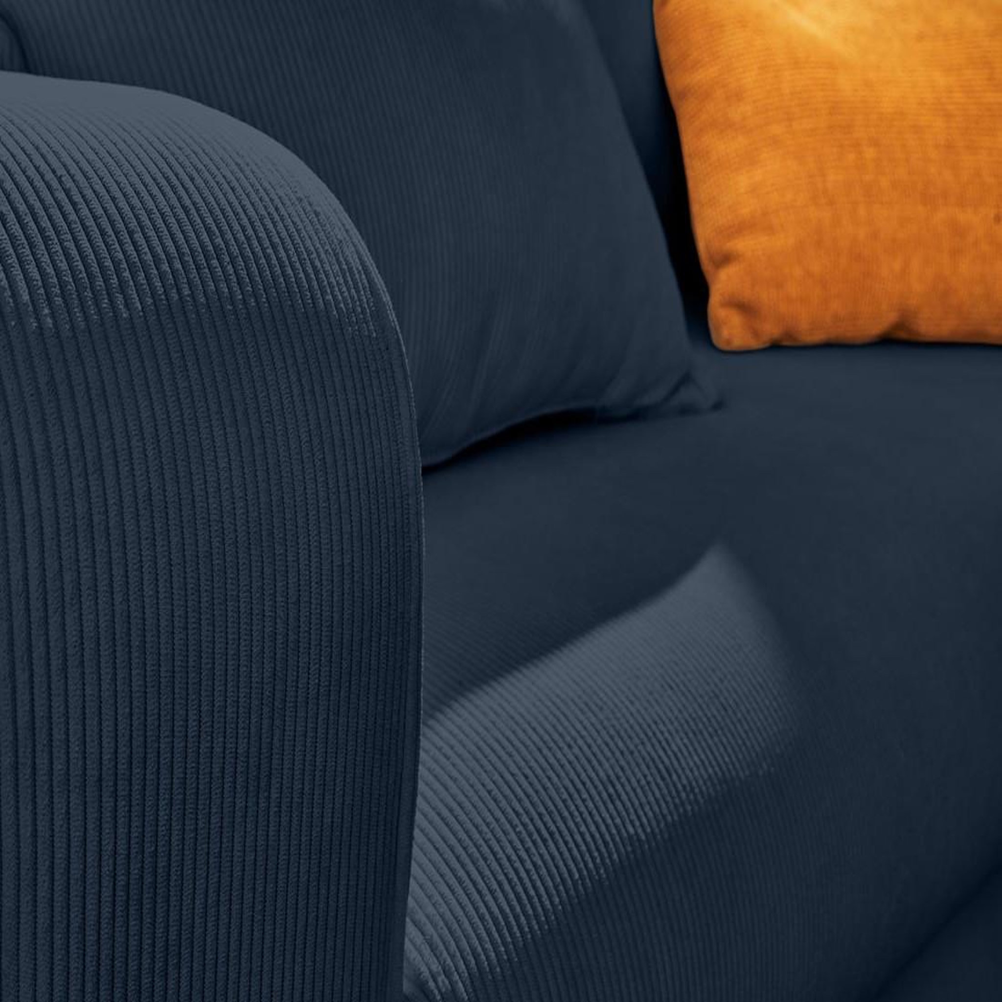 Voir la diapositive 4 : LISA DESIGN Albane - canapé d'angle droit - 4 places - convertible avec coffre - en velours côtelé