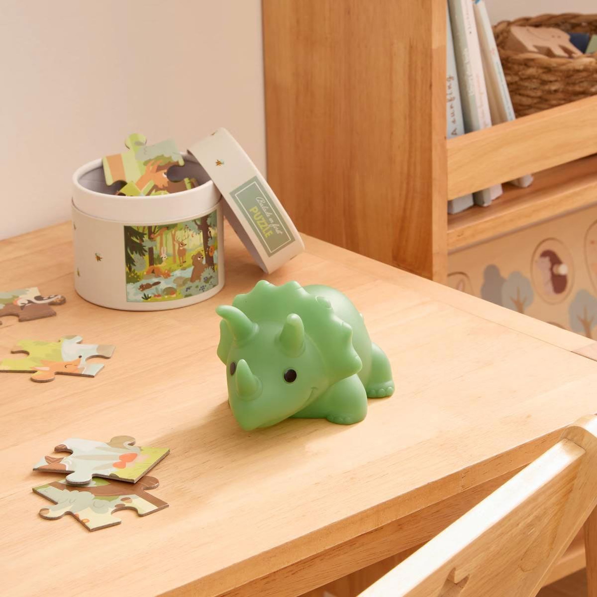 Voir la diapositive 3 : Atmosphera Kids Veilleuse Enfant Dinosaure  Softy  17cm Vert