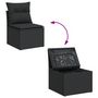 Voir la diapositive 3 : VIDAXL Salon de jardin 11 pcs avec coussins noir resine tressee