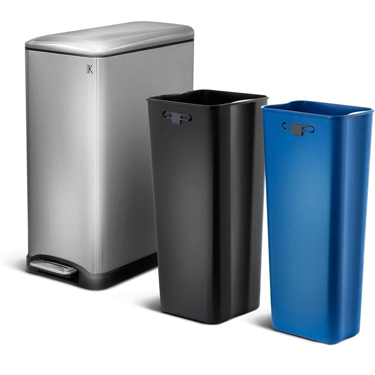 Kitchen move Poubelle pédale tri sélectif 50l - bat-grj50l