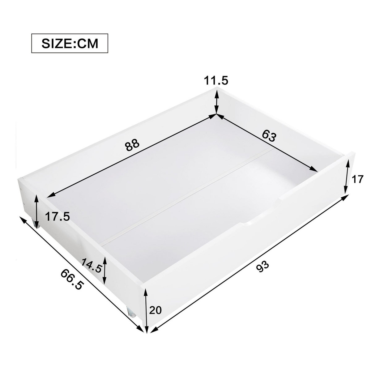 MERAX Lit cabane enfant 90x200cm pin coloris blanc