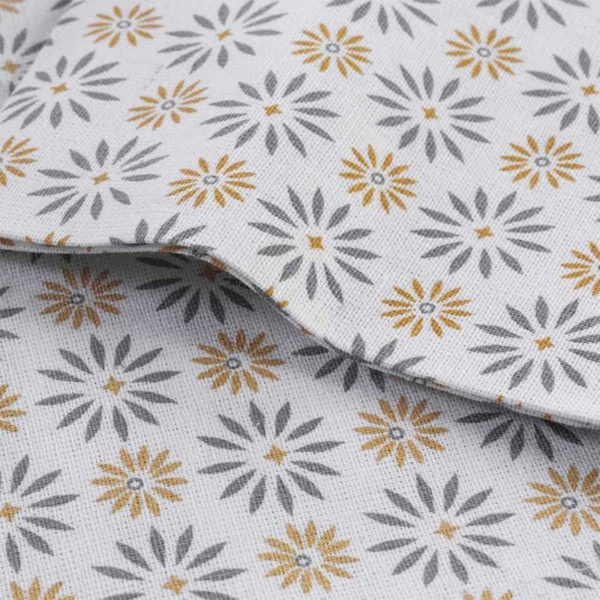 Paris Prix Lot de 3 Serviettes de Table  Floreor  40x40cm Gris