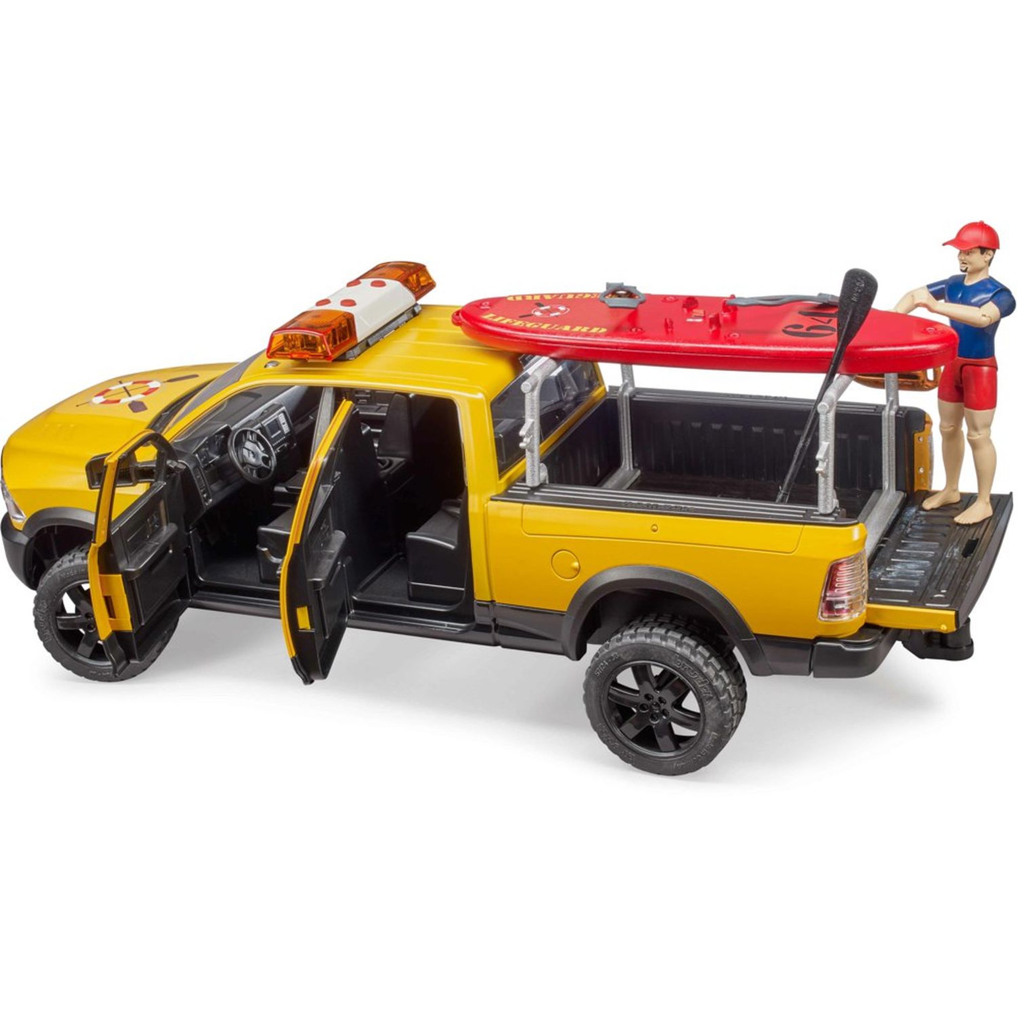 Voir la diapositive 2 : BRUDER Véhicule - Ram 2500 Power Wagon Lifeguard avec sauveteur 