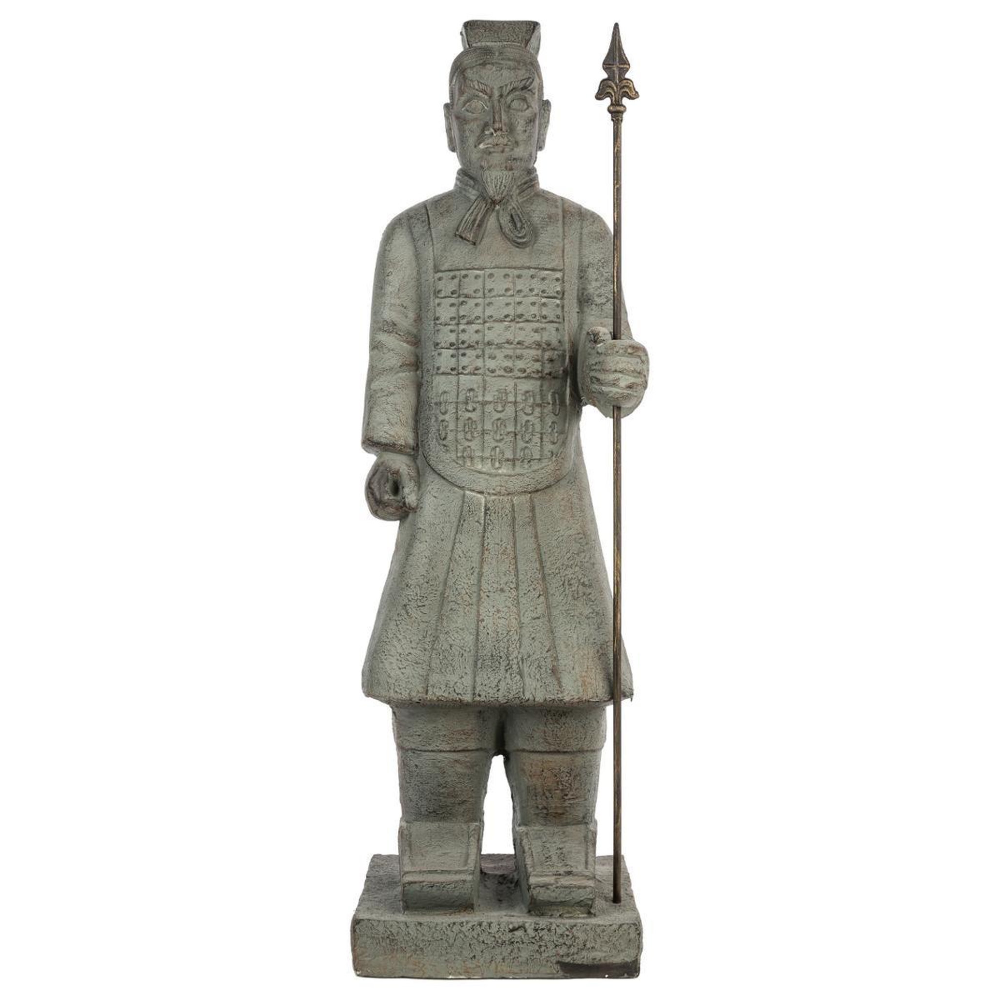 Voir la diapositive 2 : ATMOSPHERA Statue déco  samouraï  119cm gris