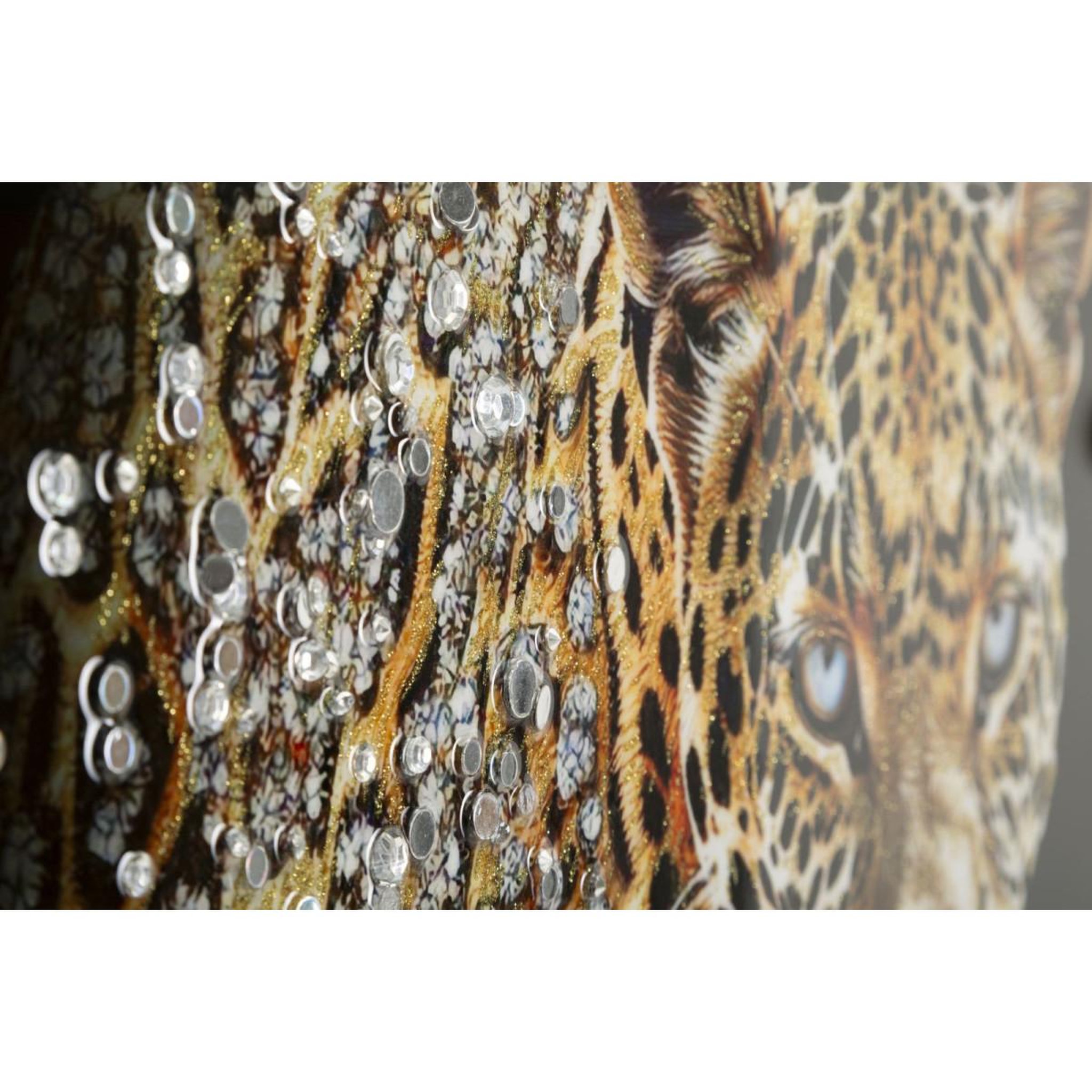 Voir la diapositive 3 : Paris Prix Tableau peinture  jaguar ii  82x82cm multicolore