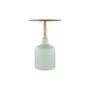 Voir la diapositive 2 : Rendez vous déco Table d'appoint ronde en métal  vert d'eau et laiton D40 cm - Lyne