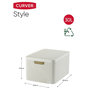 Voir la diapositive 4 : CURVER Curver Boîte de rangement avec couvercle Style L 30 L Blanc creme