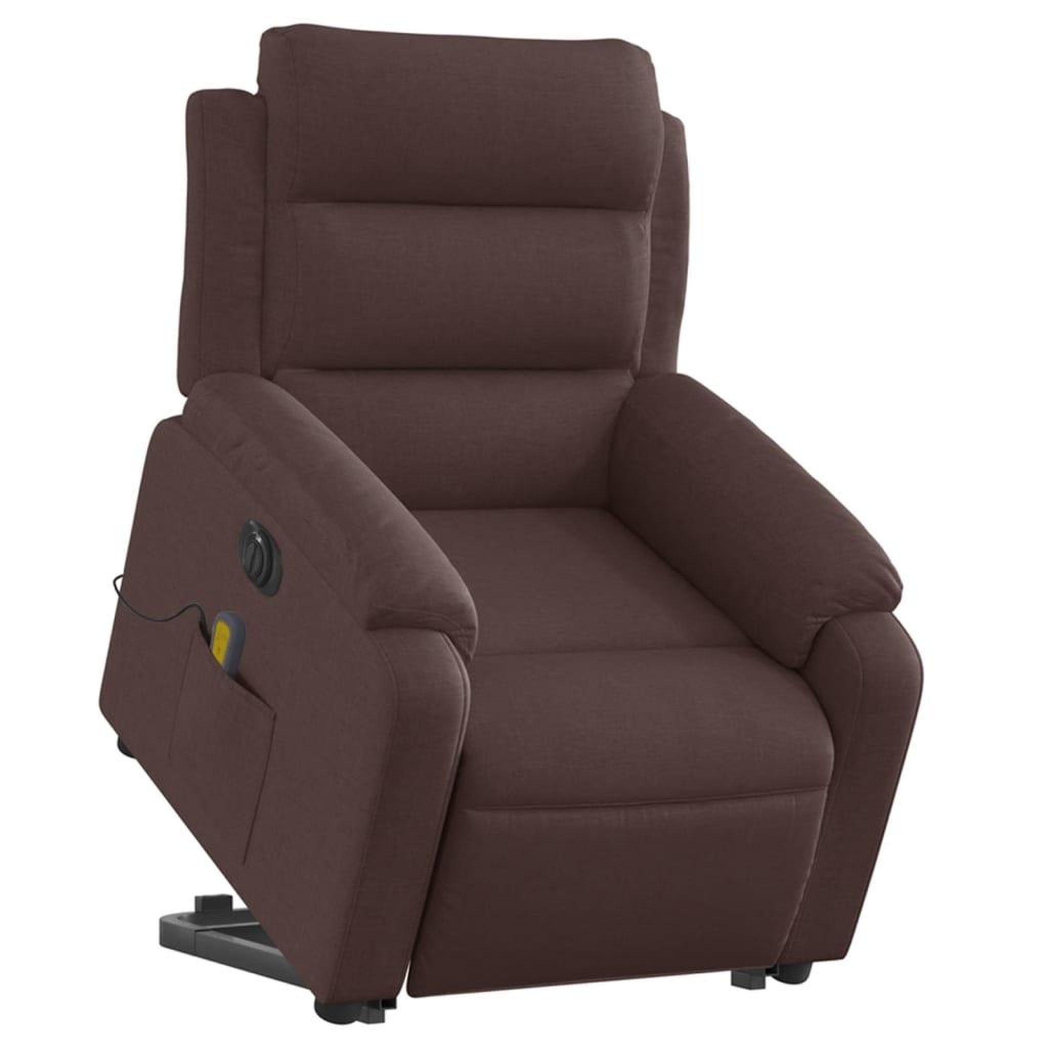 Voir la diapositive 3 : VIDAXL Fauteuil inclinable de massage electrique Marron fonce Tissu