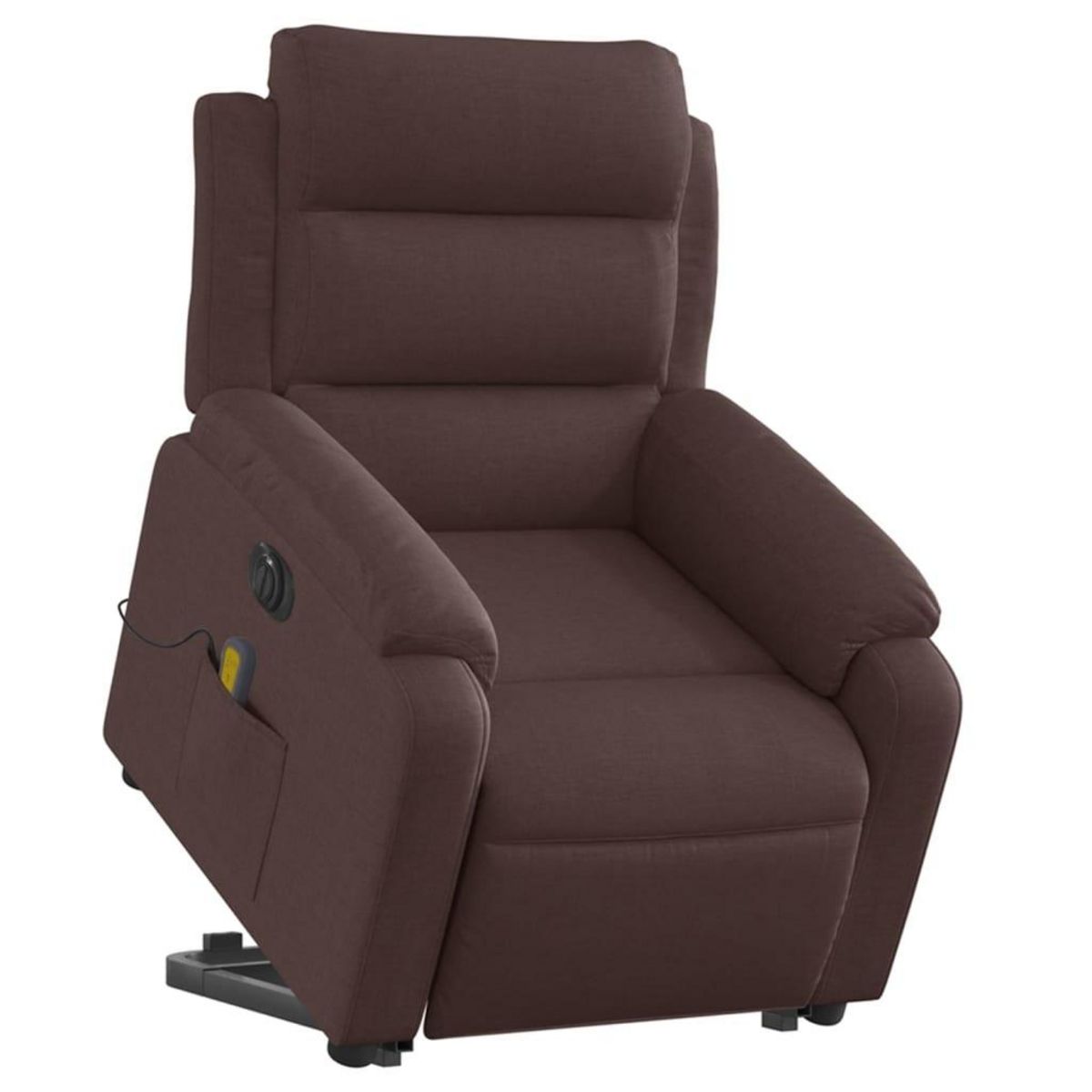 VIDAXL Fauteuil inclinable de massage electrique Marron fonce Tissu