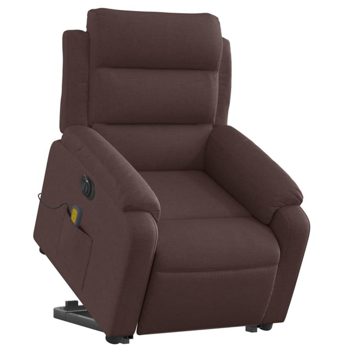 VIDAXL Fauteuil inclinable de massage electrique Marron fonce Tissu