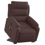 Voir la diapositive 3 : VIDAXL Fauteuil inclinable de massage electrique Marron fonce Tissu