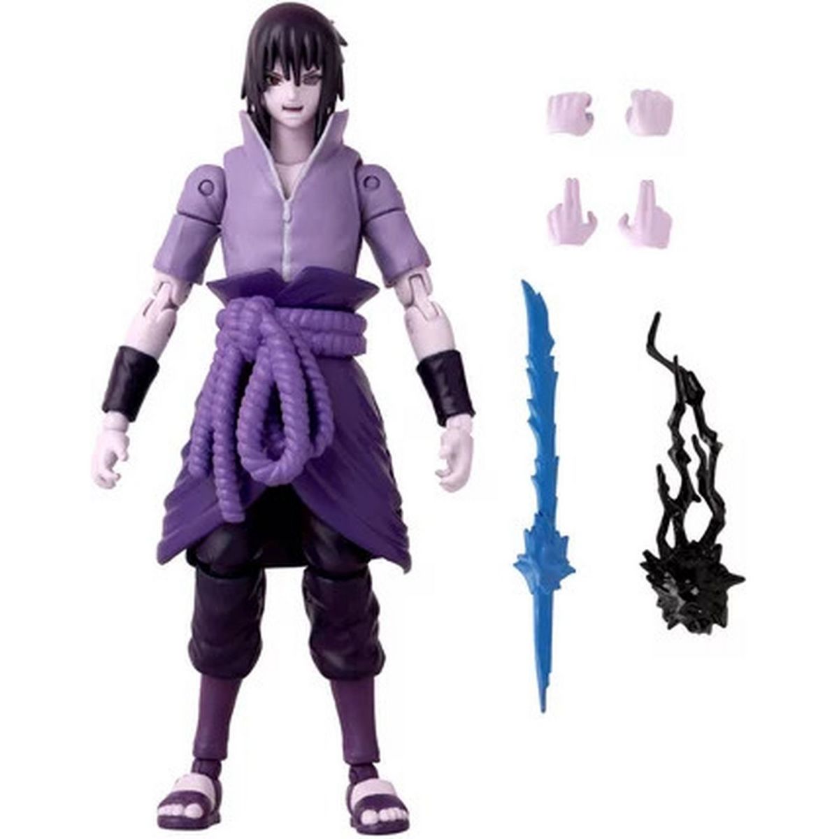 BANDAI Figurine Uchiwa Sasuke Rinnegan/Mangekyo Sharingan 17 cm Naruto Shippuden Anime Heroes
