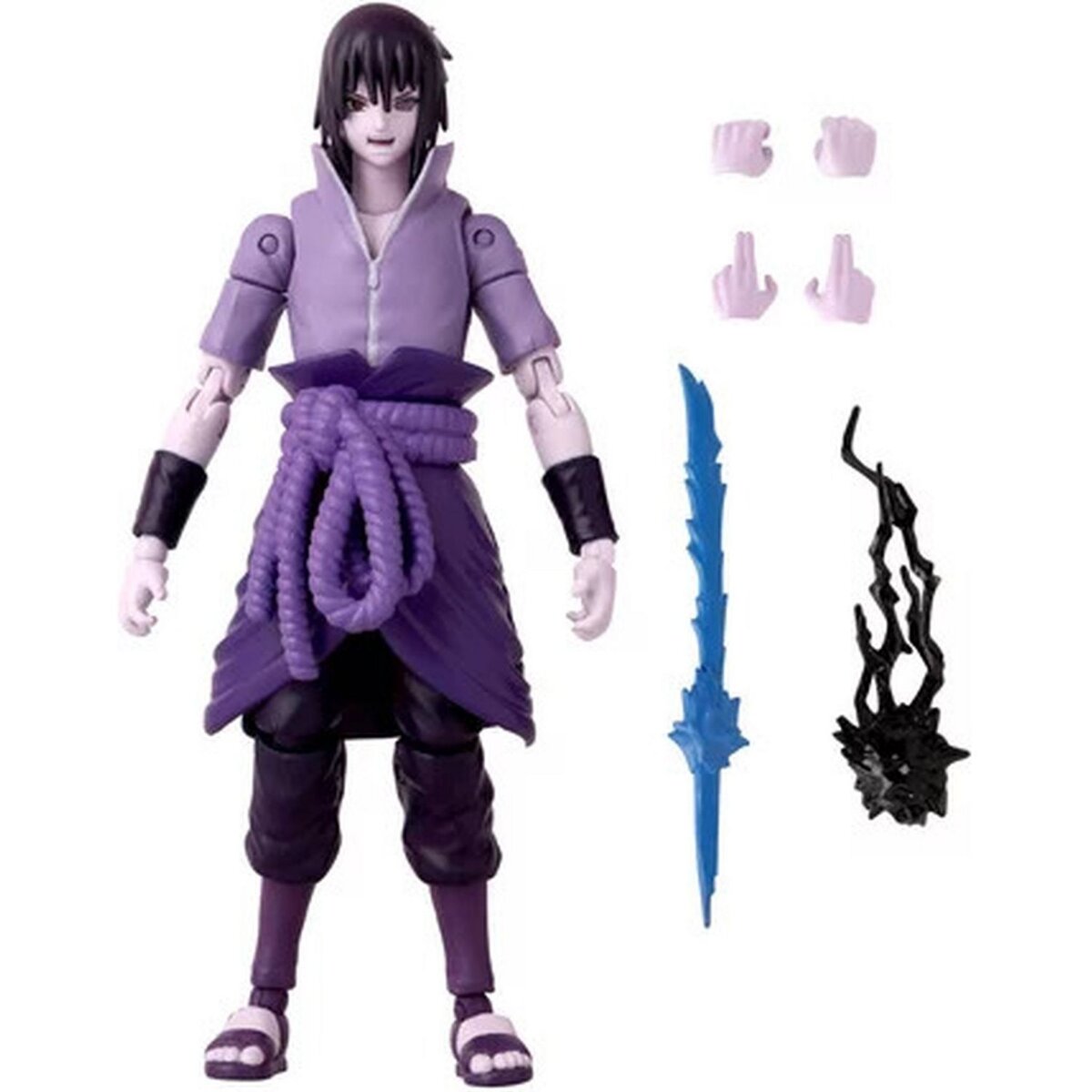 BANDAI Figurine Uchiwa Sasuke Rinnegan/Mangekyo Sharingan 17 cm Naruto Shippuden Anime Heroes