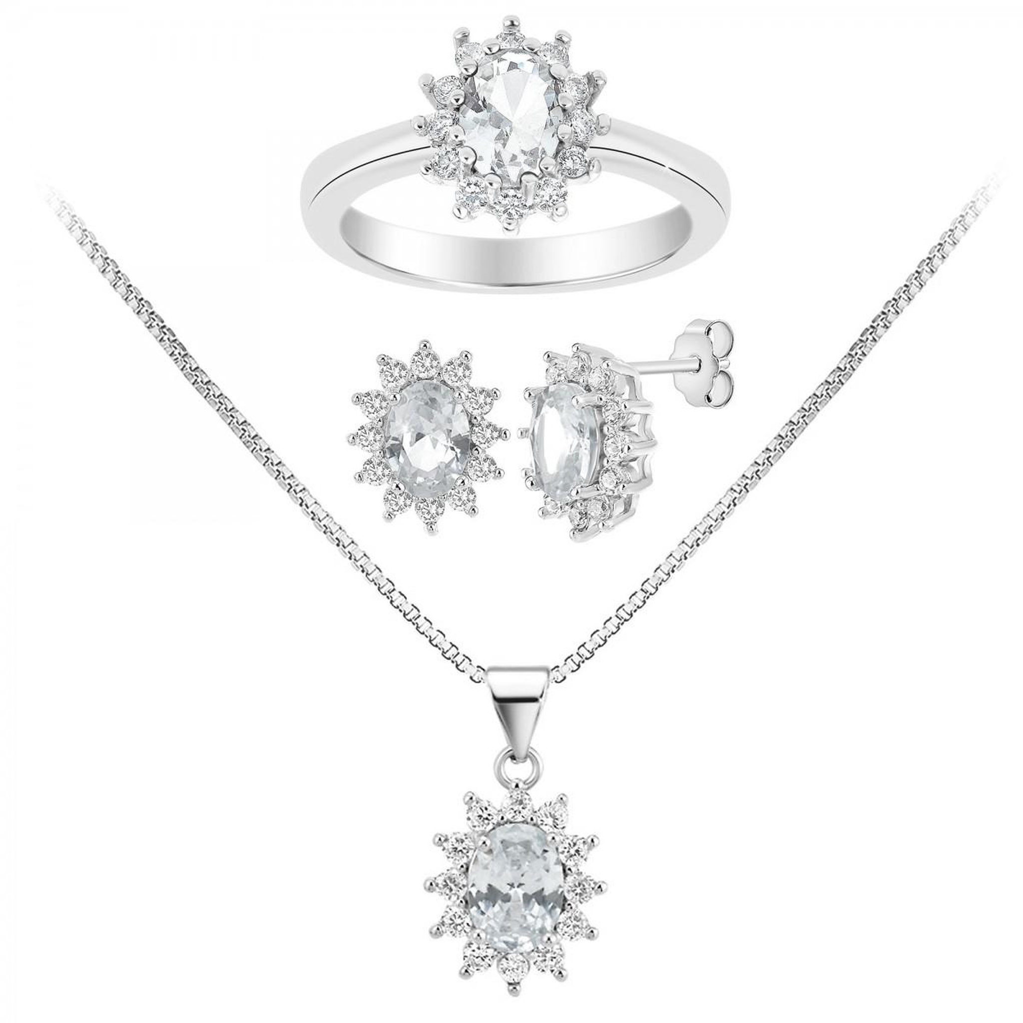 Voir la diapositive 1 : SC CRYSTAL Parure SC Crystal ornée de Zirconium