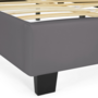 Voir la diapositive 5 : ID MARKET Lit double CHARLOTTE avec tête de lit et sommier 140 x 190 cm PVC gris