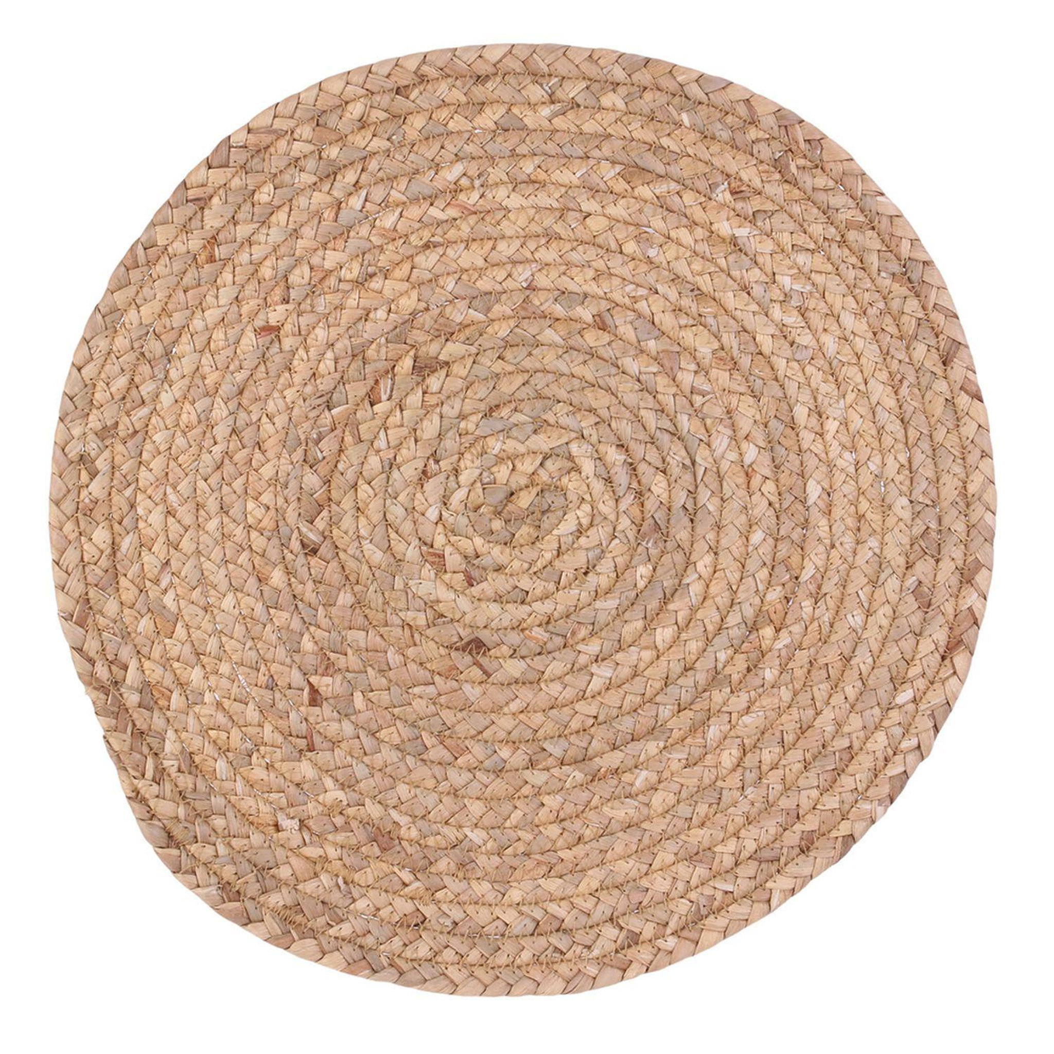 The Home Deco Factory Set de table tressé Bord de mer - Diam. 38 cm - Beige
