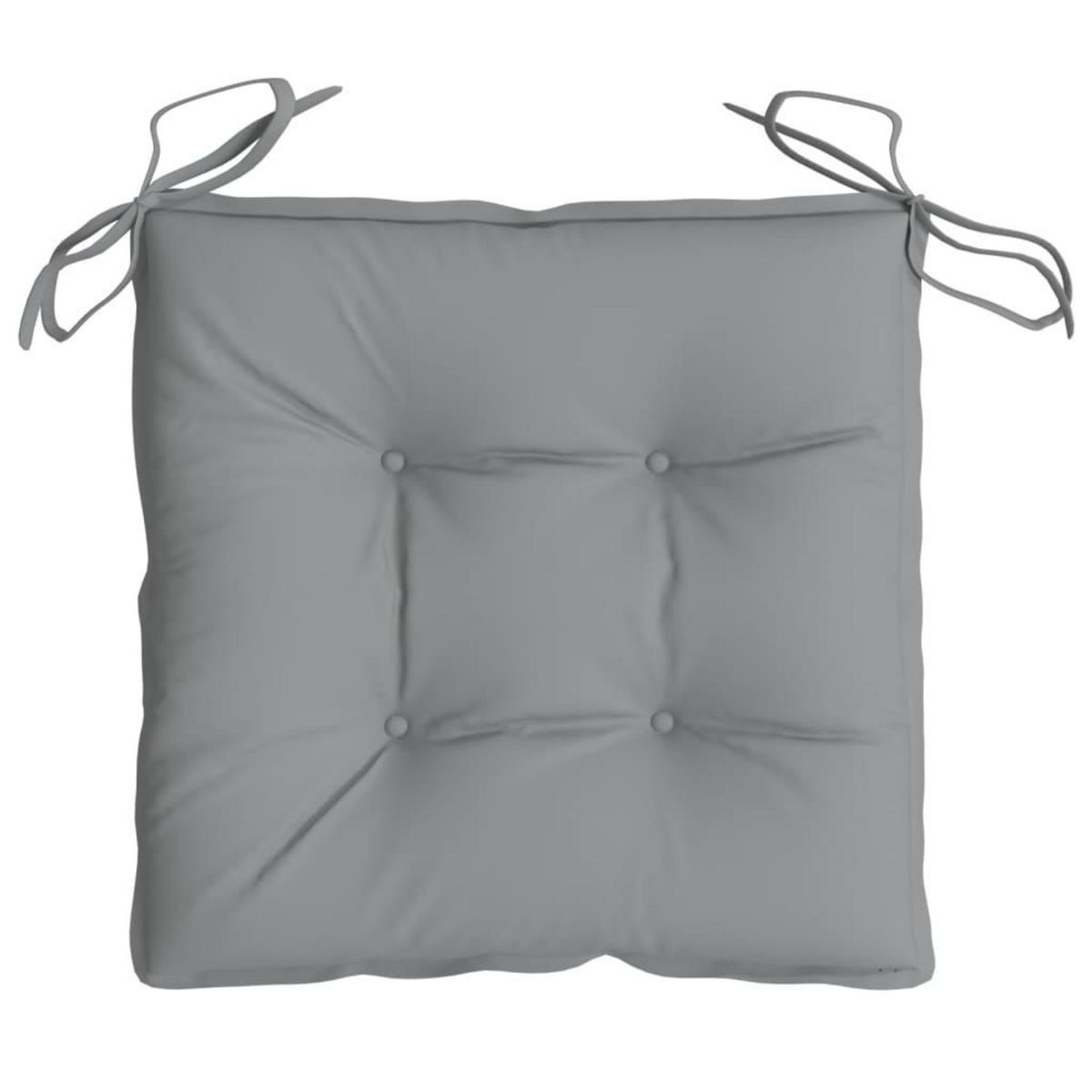 VIDAXL Coussins de chaise lot de 2 gris 40x40x7 cm tissu oxford
