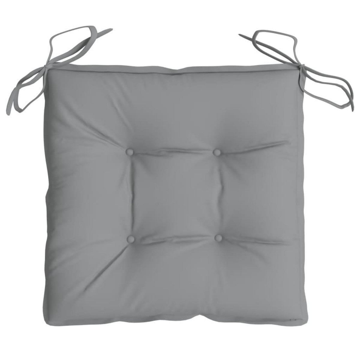 VIDAXL Coussins de chaise lot de 2 gris 40x40x7 cm tissu oxford