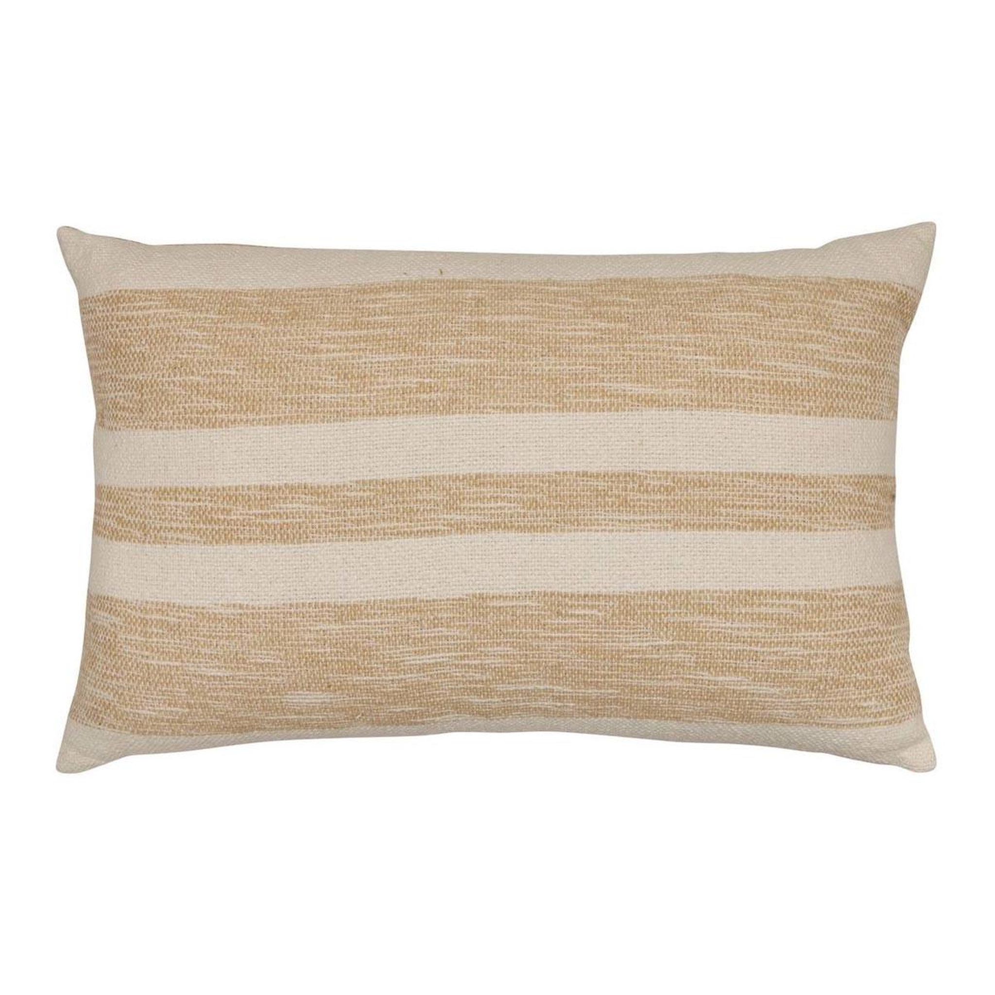 ATMOSPHERA Coussin à rayures effet jute  laini  38x58cm naturel