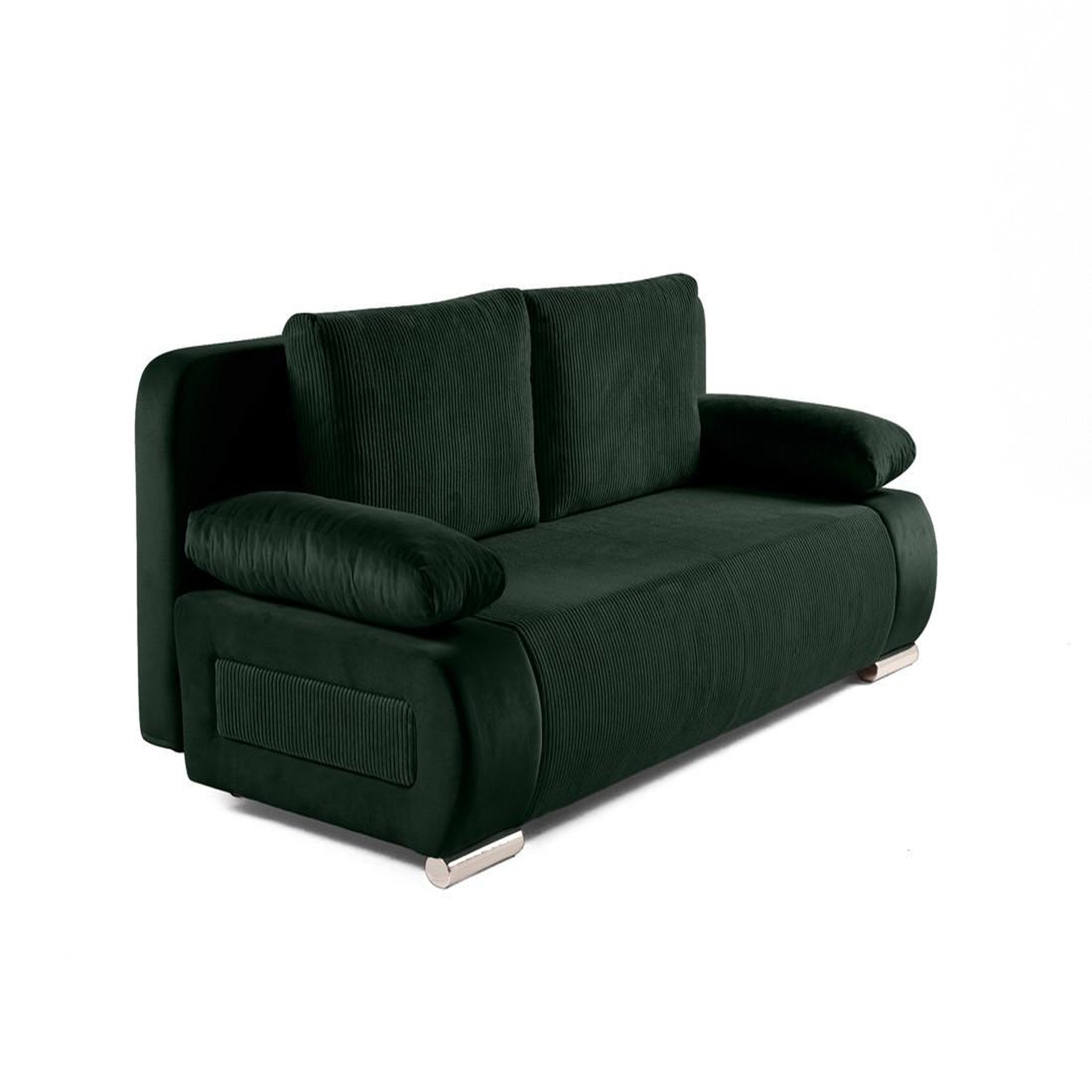 Voir la diapositive 4 : BEST MOBILIER Elio - canapé 3 places convertible - avec coffre - en velours et velours côtelé