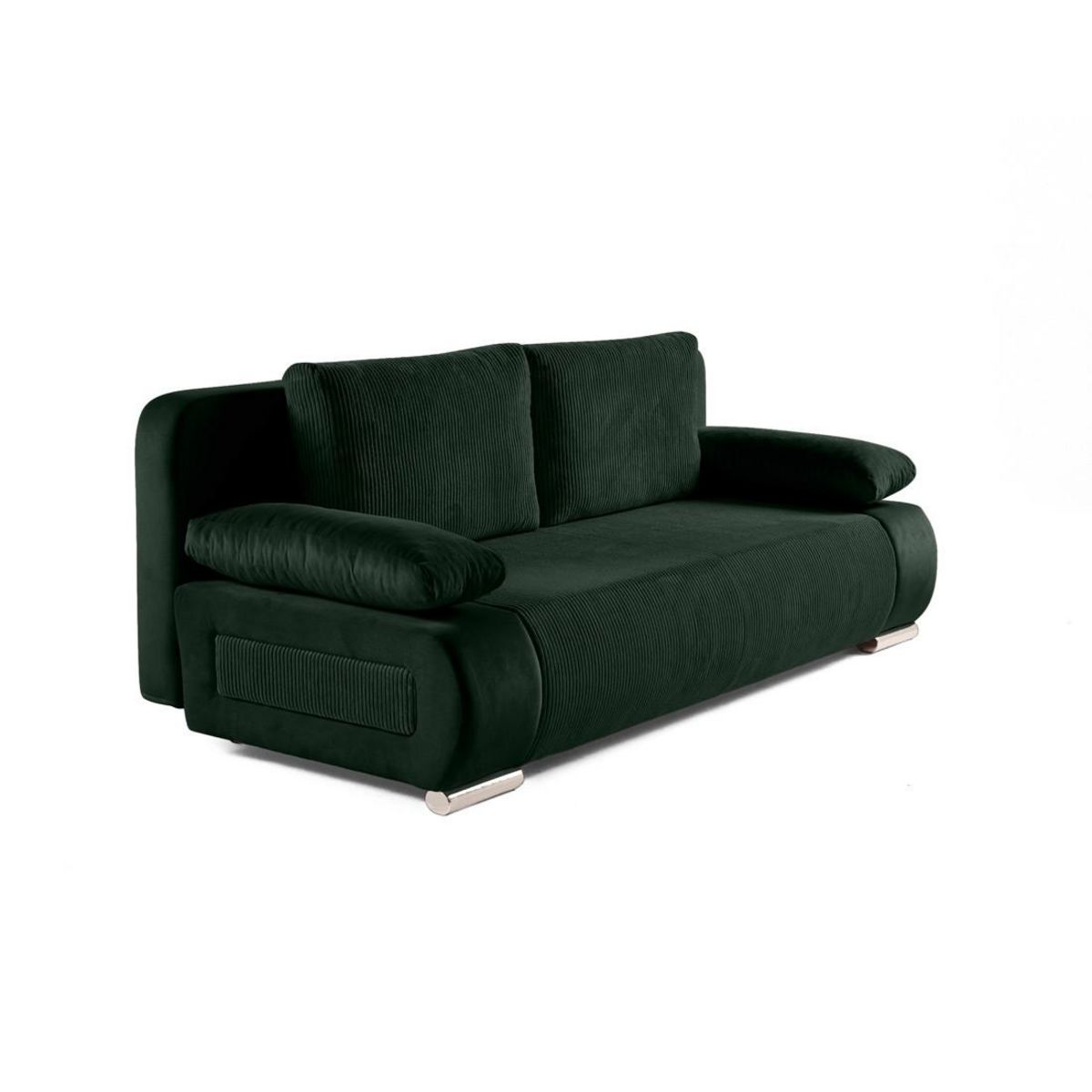 BEST MOBILIER Elio - canapé 3 places convertible - avec coffre - en velours et velours côtelé