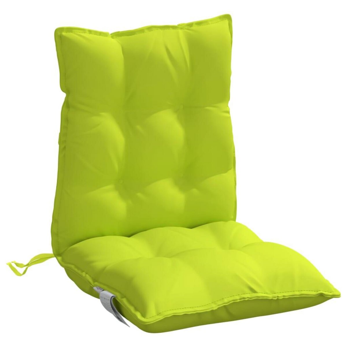 VIDAXL Coussins de chaise a dossier bas lot de 2 vert vif
