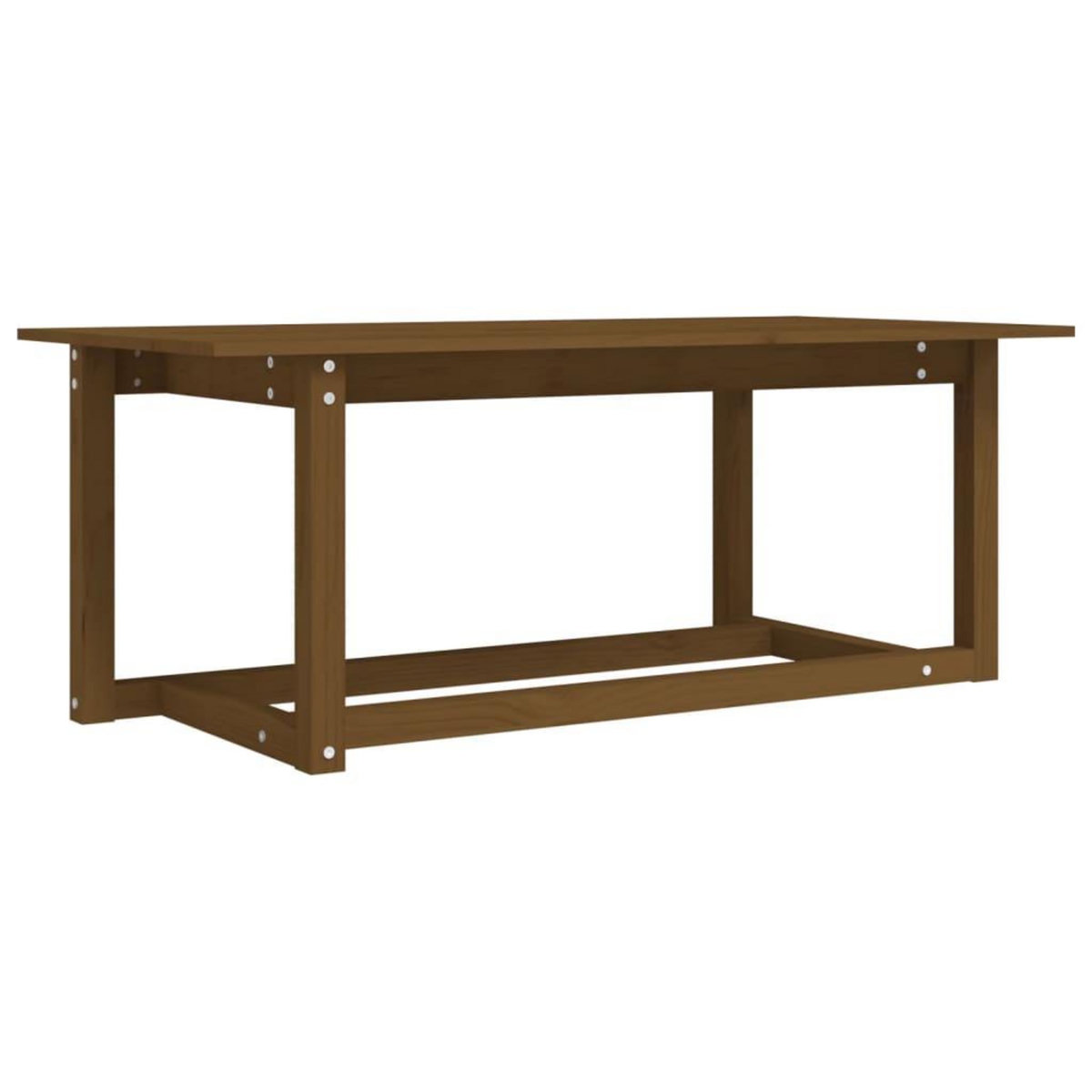 VIDAXL Table basse Marron miel 110x55x45 cm Bois massif de pin