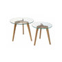 Voir la diapositive 1 : HomeStyle4U 2 Tables basses rondes en verre