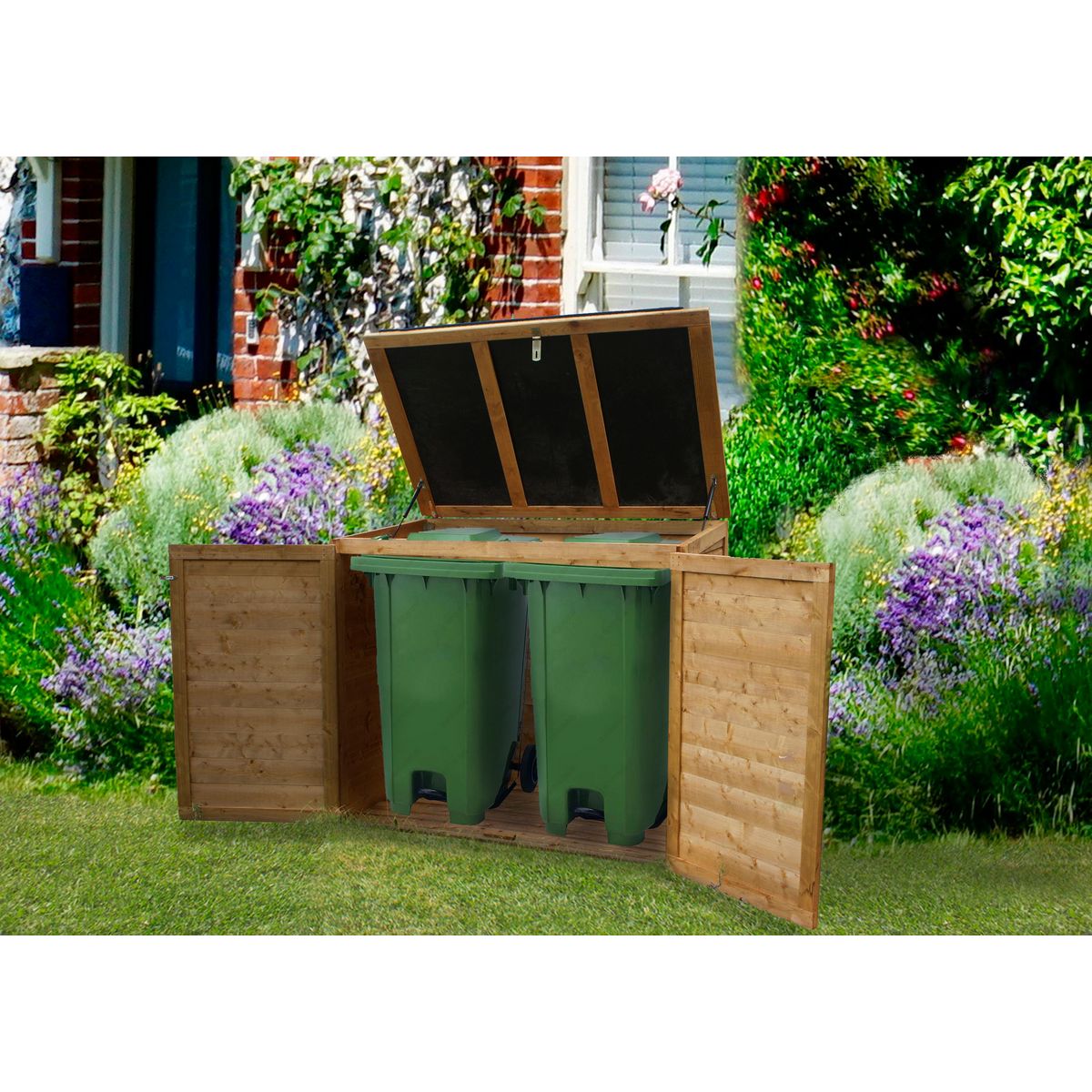Coffre de rangement jardin bois - 1350L - TROCADERO